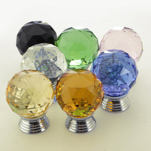 Glass Crystal Cabinet Drawer Knob Pull Door Handle Hardware 3cm