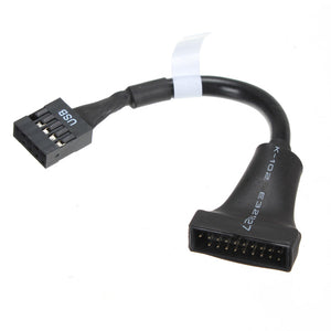 USB 2.0 9Pin Housing Male TO Motherboard USB 3.0 20pin Female Cable