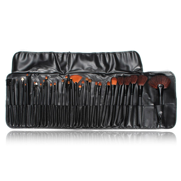 32Pcs Cosmetic Makeup Hair Brushes Kit Set Black Bag