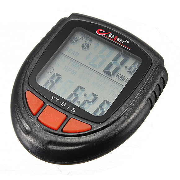 Bike Bicycle Wired Waterproof LCD Computer Speedometer Odometer