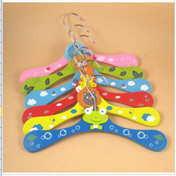 Children Wooden Hangers Baby Cartoon Wood Hangers