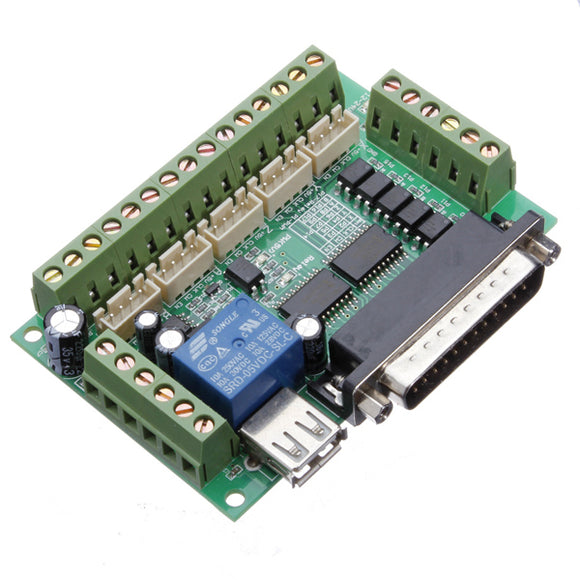 Geekcreit 5 Axis CNC Breakout Interface Board For Stepper Driver Mach3 With USB Cable