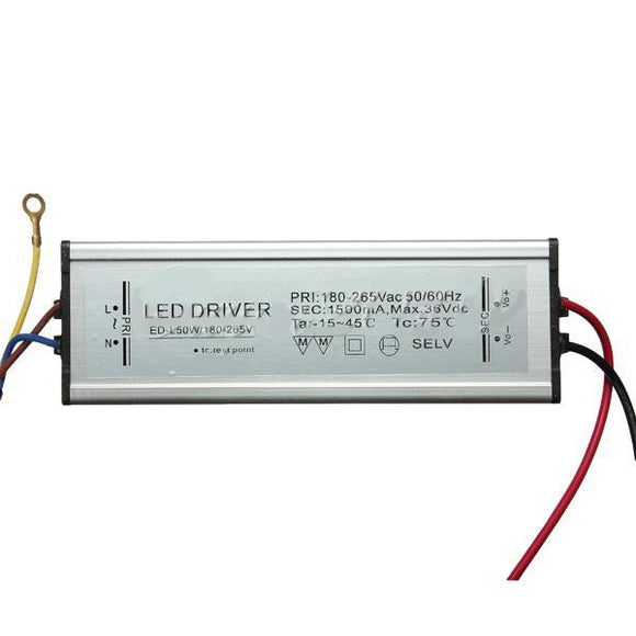 50W 50-60HZ High Power LED Driver Waterproof IP65 AC85V-265V