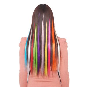 5pc Pure Color Fashion Straight Hair Tablets Hair Extension Piece