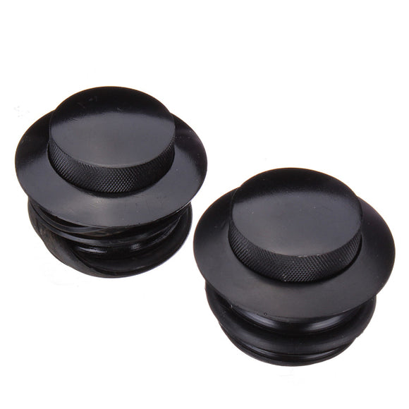 2 x Custom Black Gas Fuel Tank Flush Mount Cap For Harley Davidson