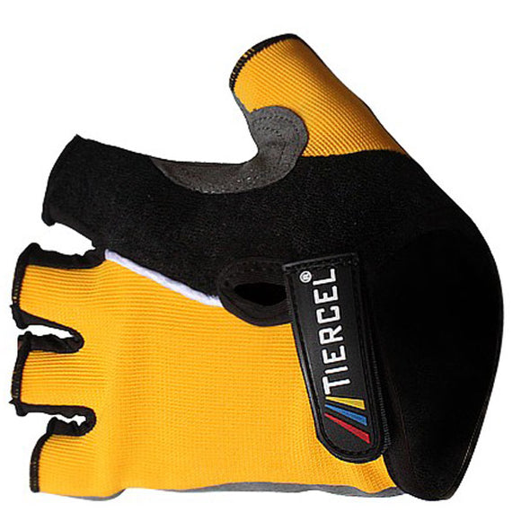 Bicycle Half Finger Gloves Mountain Bike Cycling Gloves Yellow