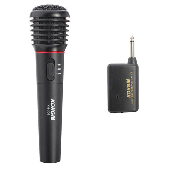 KONGIN KM-306 Wireless Microphone With Receiver Range 15M Electronic