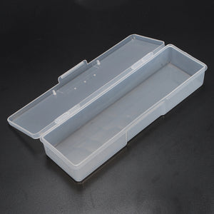 Rectangular Transparent Nail Tips Case Jewelry Watch Tool Storage Box