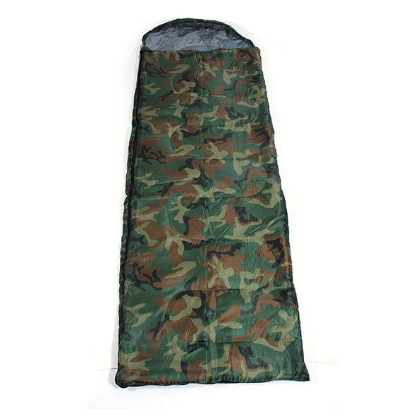 Outdoor Camping Sleeping Bags Thick Travel Sack Hooded Camouflage