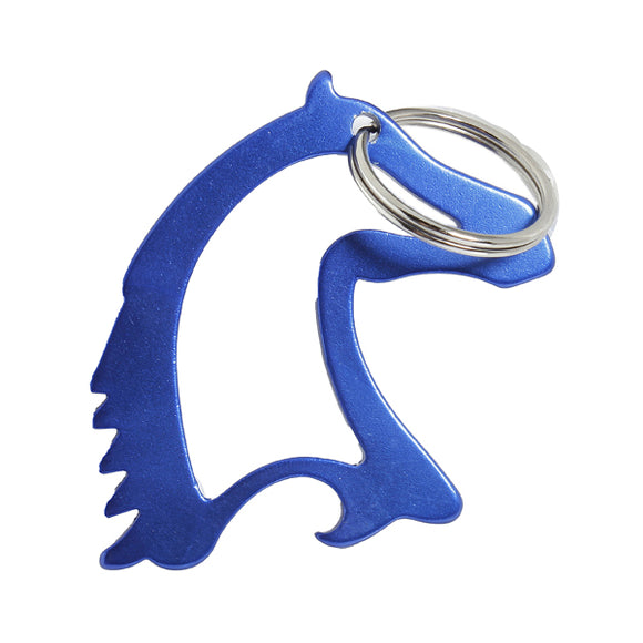 Aluminum Alloy Horse Head-shape Beer Bottle Opener Creative Key Chain Key Ring