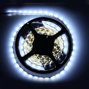 5M Non-Waterproof Cool White 3528 SMD 300 LED Strip Light DC12V for DIY Indoor Home Car