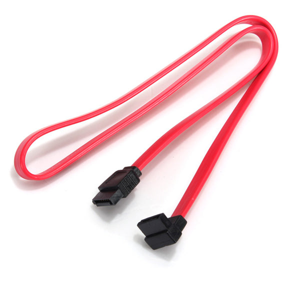 Right Angle To Straight SATA HDD Hard Driver Cable Red