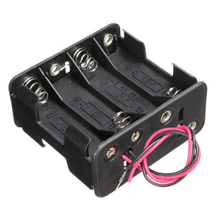 12V 8 x AA Battery Clip Slot Holder Stack Box Case 6 Inch Leads Wire