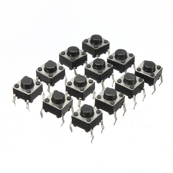 Geekcreit 100pcs Mini Micro Momentary Tactile Tact Switch Push Button DIP P4 Normally Open