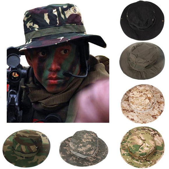 Outdoor Camping Hiking Cap Camouflage Men Jungle Bush Hat Hunting