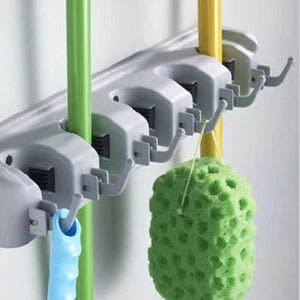 Wall Mounted Mop Brush Broom Organizer Holder Hanger