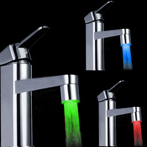 Color Changing LED Faucet Color Changing Water Tap Light Silver