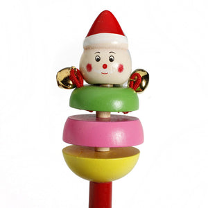 Cute Cartoon Animal Musical Wooden Baby Toy Hand Ring Bell