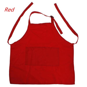 Cute Kids Children Kitchen Painting With Pocket Polyester Adjustable Aprons