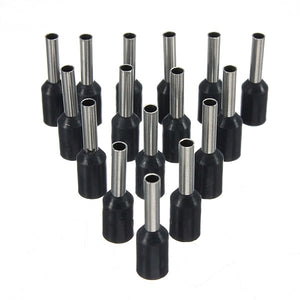 100Pcs AWG 16 Black Wire Copper Crimp Insulated Cord Pin End Terminal