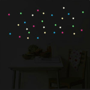 28PCS Colorful Star Fluorescence Wall Stickers