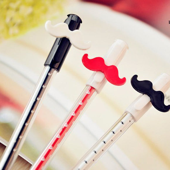 Cute Mustache Beard Design Gel Pen Needle Tubing Sign BallPen