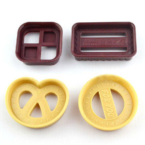 4pcs Geometry Design Cutter Fondant Cake Cookies Sugarcraft Mold