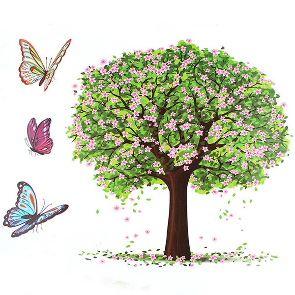 Happy Tree Removable PVC Wall Sticker Wallpaper 2190