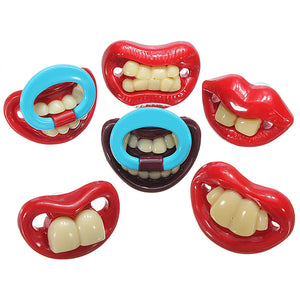 Cute Baby Funny Gagtooth Lip Pacifiers Dummy Teether Nipple