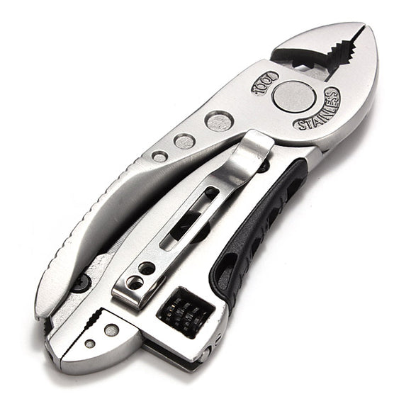 Piranha Multitool Adjustable Wrench Jaw+Screwdriver+Pliers+Knife Multitool Set