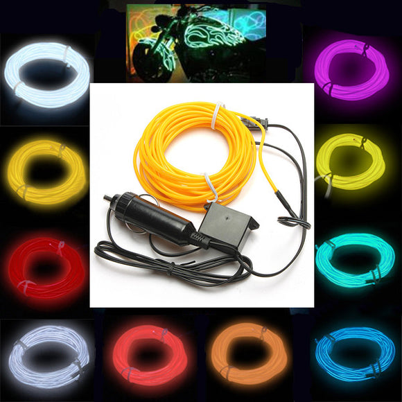 1M EL Neon Light Effect Light Cable Cord Wire 12V Inverter