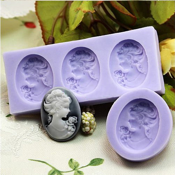 F0189 Silicone Woman Cake Mould Fondant Soap Chocolate Bake Mould