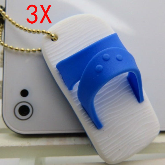 3 X 3.5mm Cute Small Slippers Dustproof Plug For Mobile Phone