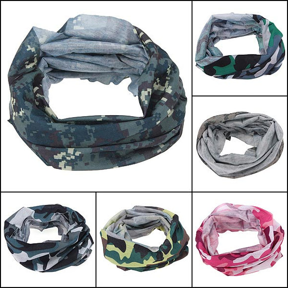 Multi Camouflage Scarf Cycling Bike Neck Face Mask Hat Cap Headwear