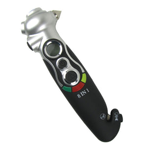 8 in 1 Multifunctional Digital Tyre Tire Pressure Gauge Safety Hammer