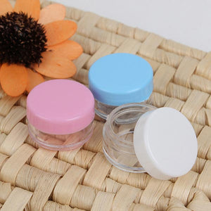 Colorful Empty Cosmetic Jars Eyeshadow Nail Decals Container