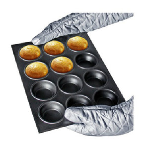 12 Holes Metal Cup Cake Mould Ovenware Pan Bake Tool Multifunction Baking Tools