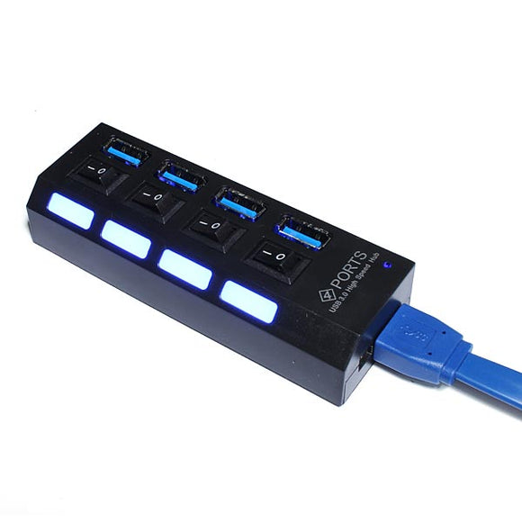 USB 3.0 4 Ports 5Gbps Hub with on/off Switch