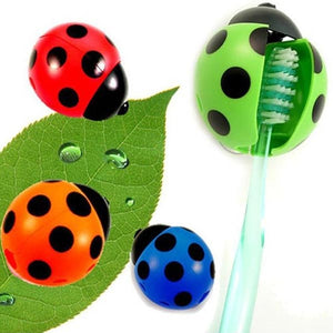 Creative Covered Coccinella Suction Toothbrush Holder