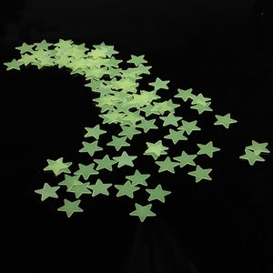 Honana DX-010 100PCS 3CM Fluorescent Glow Star Wall Sticker