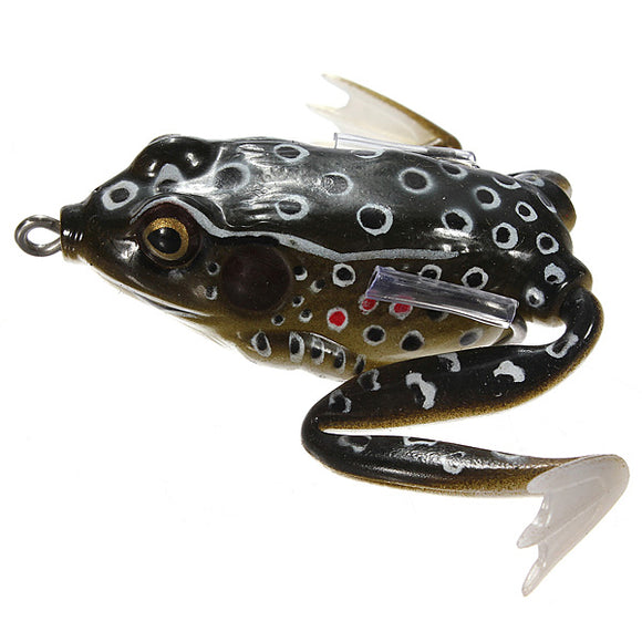 55mm Soft Topwater Fishing Ray Frog Lures Bass Baits Crankbaits