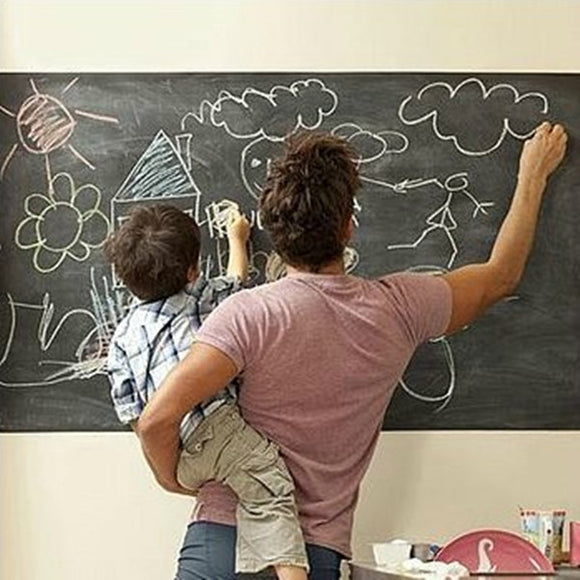 Removable Chalkboard Blackboard Vinyl Wall Sticker with 5 Chalks