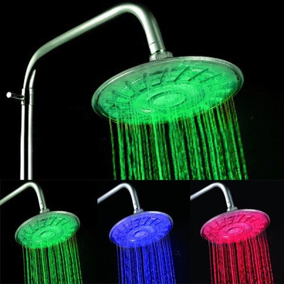 LED RGB Temperature Controlled Self-Powered  Rainfall Top Shower