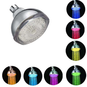 LED Multi-color RGB Automatic Temperature Sensor Bath Top Shower