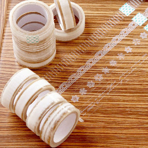 Transparent Lace Tape Floral Decorative Lace Tape Clear Lace Tape