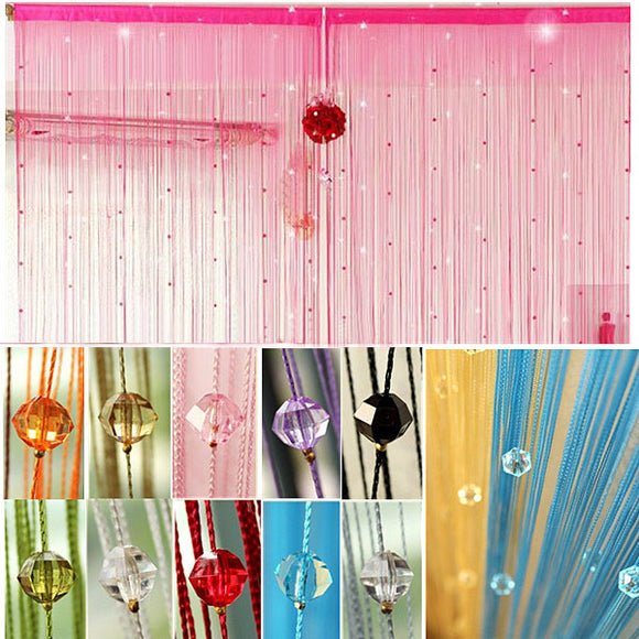 Imitated Crystals Beads String Curtain Window DIY Wall Decor