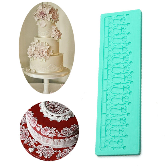 Lace Macaron Silicone Mold Fondant cake Baking Mat Sugarcraft