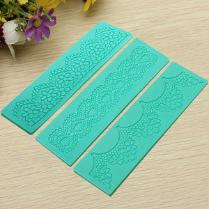 3PCS Bakeware Lace Silicone Mold Cake Decorating Tools