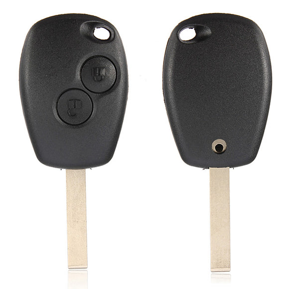 2 Buttons Key Keyless Remote Shell Case Uncut Blade For Renault