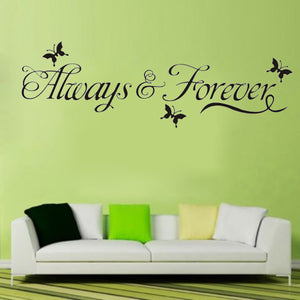 DIY Always & Forever Butterfly Removable Art Vinyl Wall Sticker Mural Decor